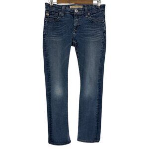 Big Star Kayla Straight Distressed  Jeans With Embroidered Pockets Size 27R